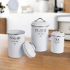 Food Storage Containers ,Kitchen Canisters Set of 3,Vintage Coffee Tea Sugar Container Sets with Airtight Lids, for Kitchen Countertop Decor - 4 of 4