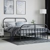 vidaXL Metal Bed Frame with Headboard and Footboard Black 59.8 in.x78.7 in. - 3 of 4