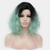 Unique Bargains Women's Fluffy Curly Wavy Wig 14" with Wig Cap - 2 of 4