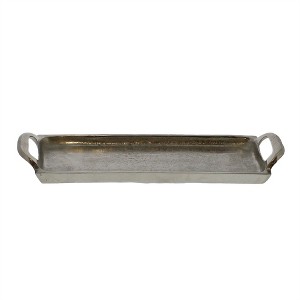 HomeRoots Bronze Narrow Rectangular Tray - 1 of 4