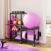 MOEPISY 6-Tier Home Gym Storage Rack with Wheels, Dumbbell Weight Rack and Yoga Mat Organizer - 2 of 4