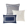 PAGED Comforter Set 7 Piece Luxurious Bedding Set with Comforter, Decorative Pillows, Jacquard and Stripe Design - 4 of 4