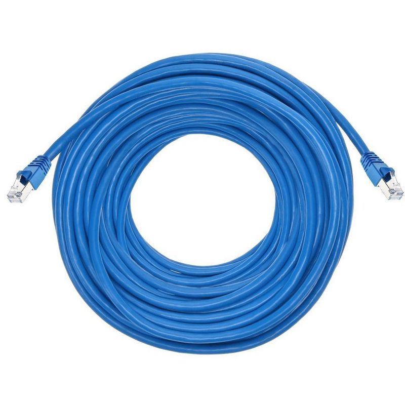 Monoprice Cat6A Ethernet Patch Cable - 50 Feet - Blue | Snagless RJ45, Stranded, 550Mhz, STP, Pure Bare Copper Wire, 10G,26AWG, 4 of 7