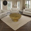 Royal Hampton Coffee Table | 32 Inch Round Martini Glass Shape | Hammered Finish - 3 of 4