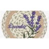 Earth Rugs Round Trivet – 10"x10" Lavender Printed Braided Jute Mat with Floral Botanical Design in Soft Country Colors - 3 of 3