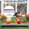 Chicken Feeding Trough 45", Galvanized Steel Chicken Feeder with Crossbar & Drainage Holes, Holds 12 Chickens Poultry Feeder Trough for Duck Turkey - 4 of 4
