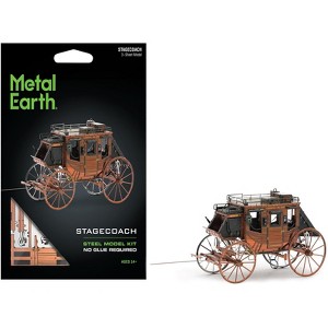 Model Kit Wild West Stagecoach (Moderate Difficulty) Steel Model by Metal Earth - 1 of 4