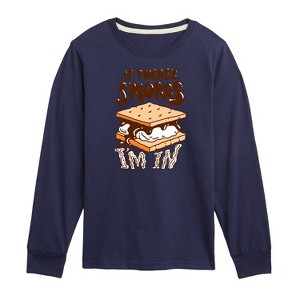Boys' - Instant Message - If There's S'mores, I'm In Long Sleeve Graphic T-Shirt - 1 of 4