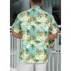 HAPPY BAY Mens Hawaiian Short Sleeve Button Down Shirt Men's Tropical Shirts Linen Effect Vacation Summer Party Caribbean Shirts for Men - 3 of 4