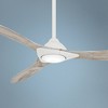60" Minka Aire Modern 3 Blade Indoor Ceiling Fan with LED Light Remote Control Flat White for Living Room Kitchen Bedroom Dining - 2 of 4