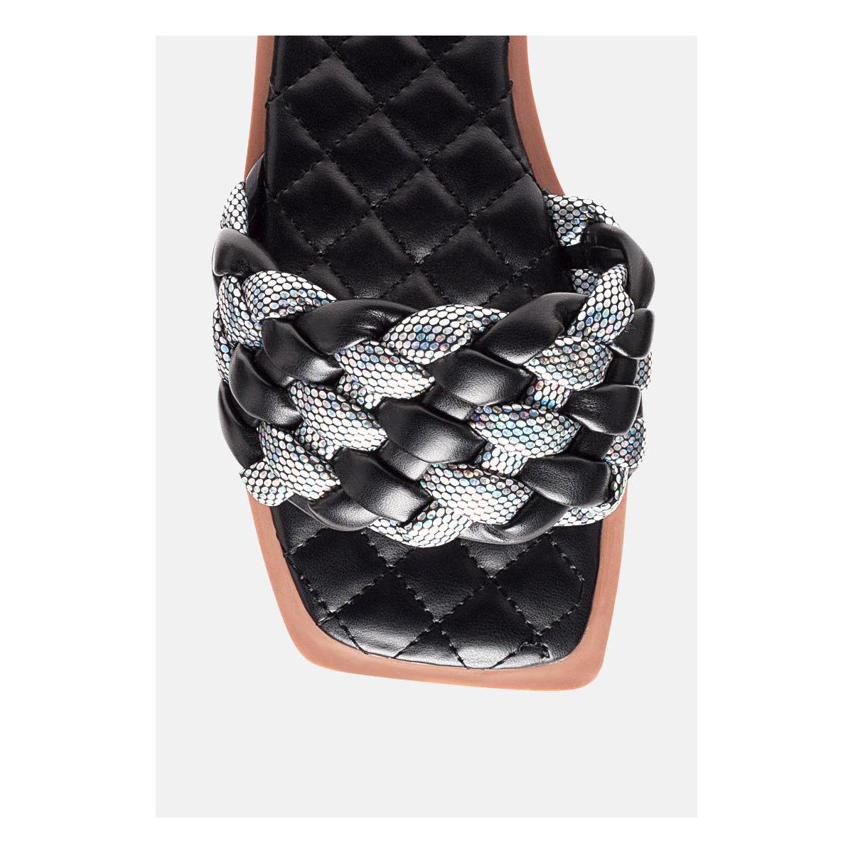 Обувь London Rag Womens Allium Metallic Woven Strap Flats 6 — фото 3