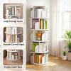 Yukimo 62"H Rotating Bookshelf - White Color MDF Round Spinning Book Tower, Space-Saving Display Shelf for Bedroom/Living Room/Office/Stud - 3 of 4
