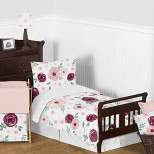 Watercolor Floral Bedding Set Burgundy Wine/Pink - Sweet Jojo Designs