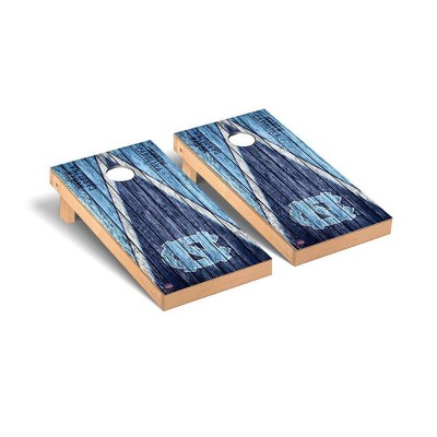 NCAA North Carolina Tar Heels Premium Cornhole Board Triangle Weathered Version