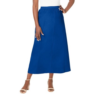 Jessica London Women's Plus Size Stretch Denim Jegging Skirt