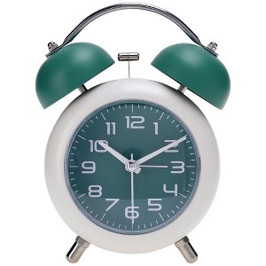 REGALWOVEN Old Fashioned Battery-Powered Metal Night Light Alarm Clock 5.9 x 4.3 x 2 Inches - 1 of 4