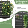 SpassWay Black Metal Planter Box with Trellis Raised Garden Bed with Arbor Privacy Screen with Wheels - 4 of 4