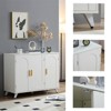 Buffet Storage Cabinet Serving Sideboard, Sideboard Buffet Cabinet with 3 Doors and Removable Shelves, for Living Room Dining Room - 3 of 4