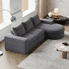 GDFStudio Godwin Modern 99" Chenille Upholstered L-Shaped 3-Seat Sectional Sofa with Curved Chaise - 2 of 4