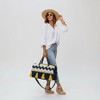 Magid Boho Cotton Jacquard Chevron Tassel Novelty Duffel - 2 of 4