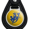 Southern Arkansas University Secondary Logo Black Leather Keychain - 3 of 4