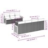 vidaXL Patio Sofa Set with Cushions Outdoor Furniture 8 Piece Poly Rattan - Black and Cream - 3 of 4