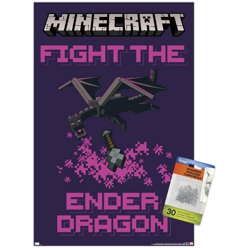 Trends International Minecraft - Fight The Ender Dragon Unframed Wall Poster Prints - image 1 of 4