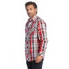 Gioberti Men's Western Plaid Long Sleeve Shirt with Pearl Snap-on - 4 of 4