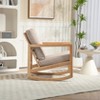 Upholstered Accent Glider Chair,Rubberwood Frame in Natural, Khaki - 2 of 4