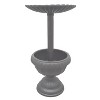 Ornate Cast Aluminum 35" Bird Bath with Planter - Gray - Oakland Living - 2 of 4