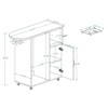 ORRD Ironing Cart with Rolling Board, Multipurpose Cabinet on Wheels, Compact Ironing Solution for Laundry Room, Bedroom, Cloakroom, White - 3 of 4