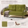 Okak Modern Corduroy Tufted 2-Seater Loveseat Sofa with Sturdy Metal Feets,Upholstered Armchair Sofa Couch for Living Room,Apartment - 4 of 4