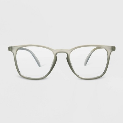 Women's Blue Light Filtering Square Glasses - A New Day™ Gray