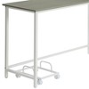 NicBex Home Office Desk L-Shaped Morden Writing Desk with 4 wheel CPU stand, Wooden Desktop and Metal Legs for Study and Work - 3 of 4