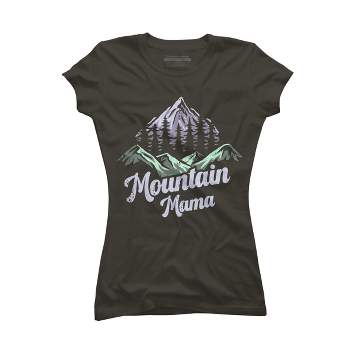 Junior's Design By Humans Mountain Mama Camping Adventure Mom By Flowerr T-Shirt