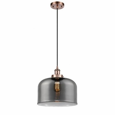 Bell - 1 Light Cord Hung Mini Pendant In Industrial Style-11.38 Inches Tall and 12 Inches Wide