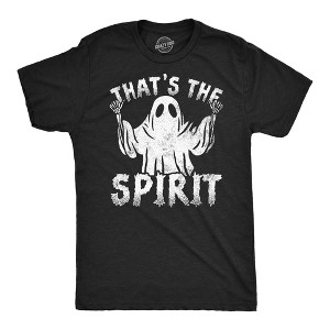 Mens Funny T Shirts Thats The Spirit Sarcastic Halloween Ghost Graphic Tee For Men - Crazy Dog Men's T Shirt - 1 of 4