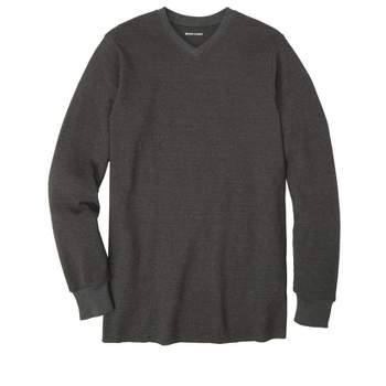 Men's Big & Tall Waffle-Knit Thermal Crewneck Tee by KingSize in