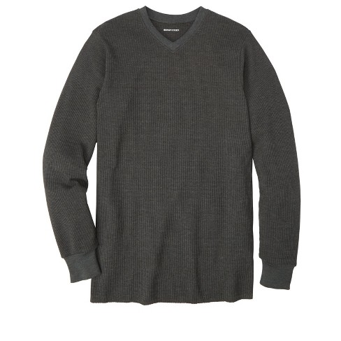 Kingsize Men's Big & Tall Waffle-knit Thermal Crewneck Tee - Tall - 6xl,  Gray : Target