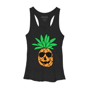 Women's Design By Humans HALLOWEEN PINEAPPLE PUMPKIN THEMED By Ujangkasep Racerback Tank Top - 1 of 3