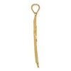 Black Bow Jewelry 14k Yellow Gold Diamond-Cut Milgrain Cross Pendant - 2 of 4