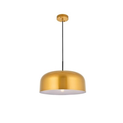 Etude Mid-Century Modern Satin Gold Aluminum Pendant Light