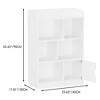 Runesay White Kids Bookcase, Bookshelf with 6 Compartments, Freestanding Shelves and Cube Organizer - 2 of 4