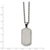 Black Bow Jewelry Stainless Steel Laser Cut Dog Tag Necklace 22 Inch - 2 of 4
