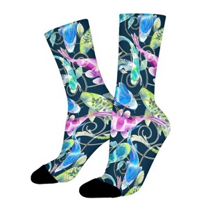 Koi Fish Women Printed Crew Socks Funny Funky Socks Soft Polyester Novelty Gifts for Artists Men - 1 of 1