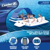 Bestway Hydro-Force Tropical Breeze 6 Person Inflatable Party Island Large Relaxing Water Float with Detachable Sunshade and Cooler Bag, Blue/White - 3 of 4
