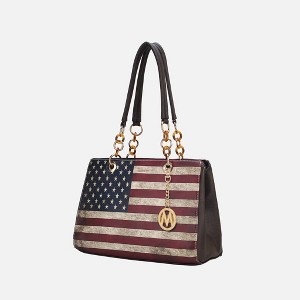 MKF Collection Nevaeh Vegan Leather patriotic pattern Women’s Shoulder Bag by Mia K - 1 of 4