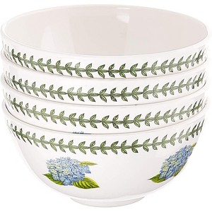 Portmeirion Botanic Garden Melamine Bowls, Set of 4 - Hydrangea Floral Motif ,7.25 Inch - 1 of 4