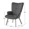 Nordlys Solid Wood and Corduroy Lounge Chair Modern Design Style Upholstery Living Room - 4 of 4