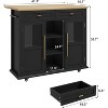 Jojoka Kitchen Island Cart,Rolling Kitchen Island with Storage Cabinets,Drawers and Racks - 3 of 4